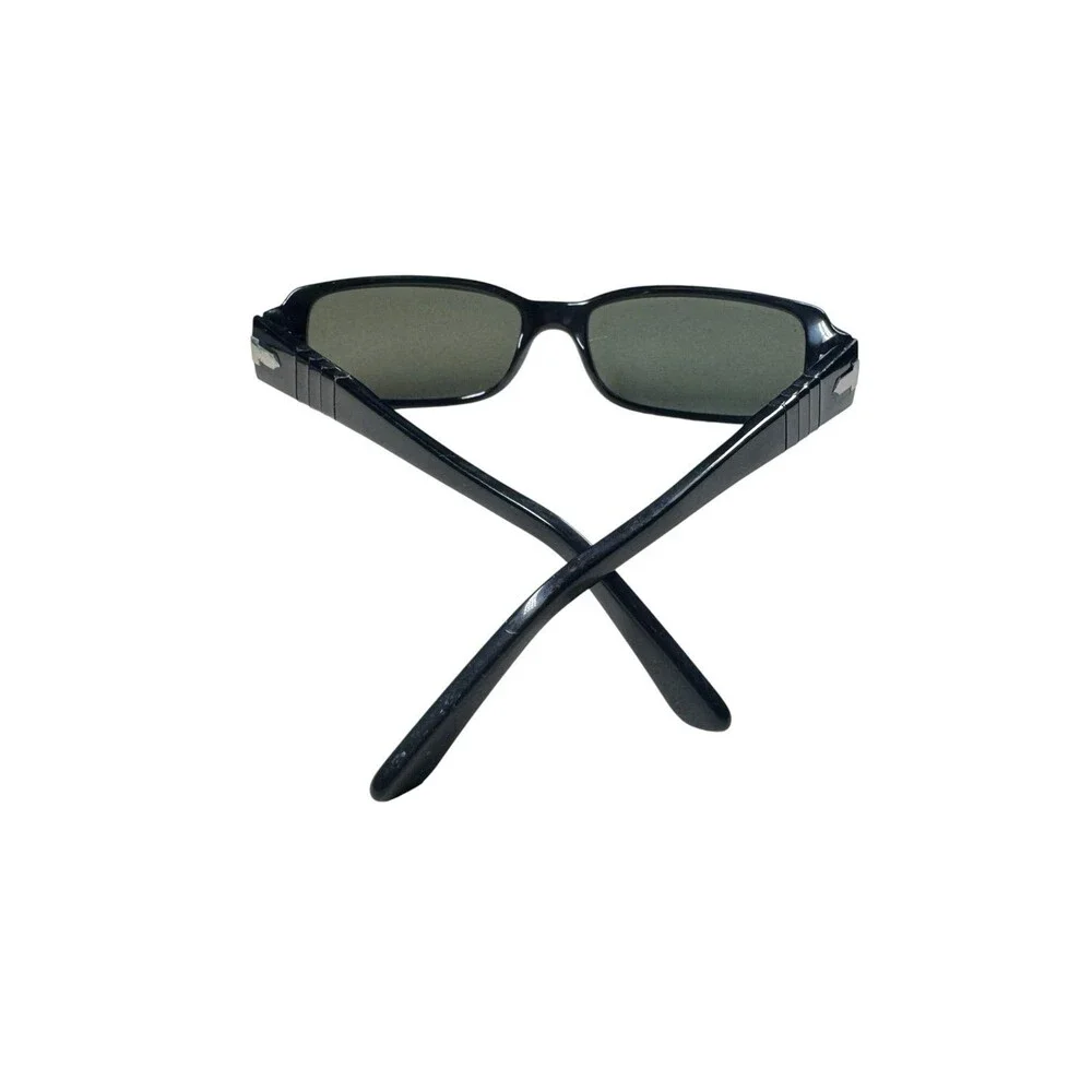 Persol 2724-S Polarized Rectangle Sunglasses Black Sleek Vintage w/ Case
